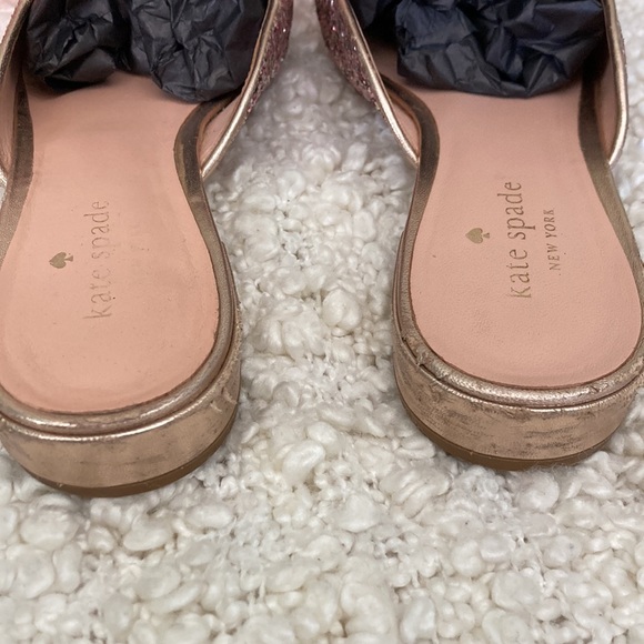 Kate Spade Rose gold glitter slides - Picture 5 of 5